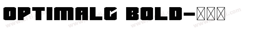 OptimalC Bold字体转换